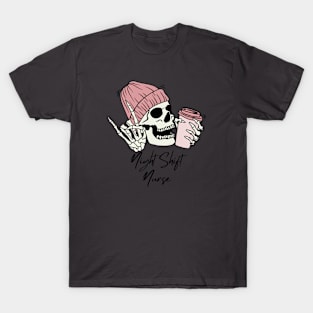 Night Shift Nurse Skeleton T-Shirt